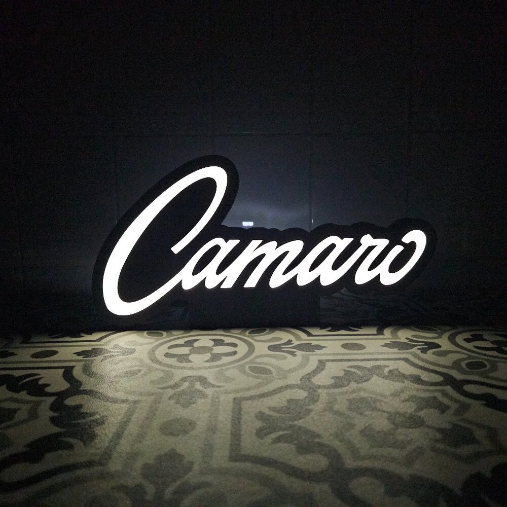 Camaro - LED Lightbox Sign with detachable stand